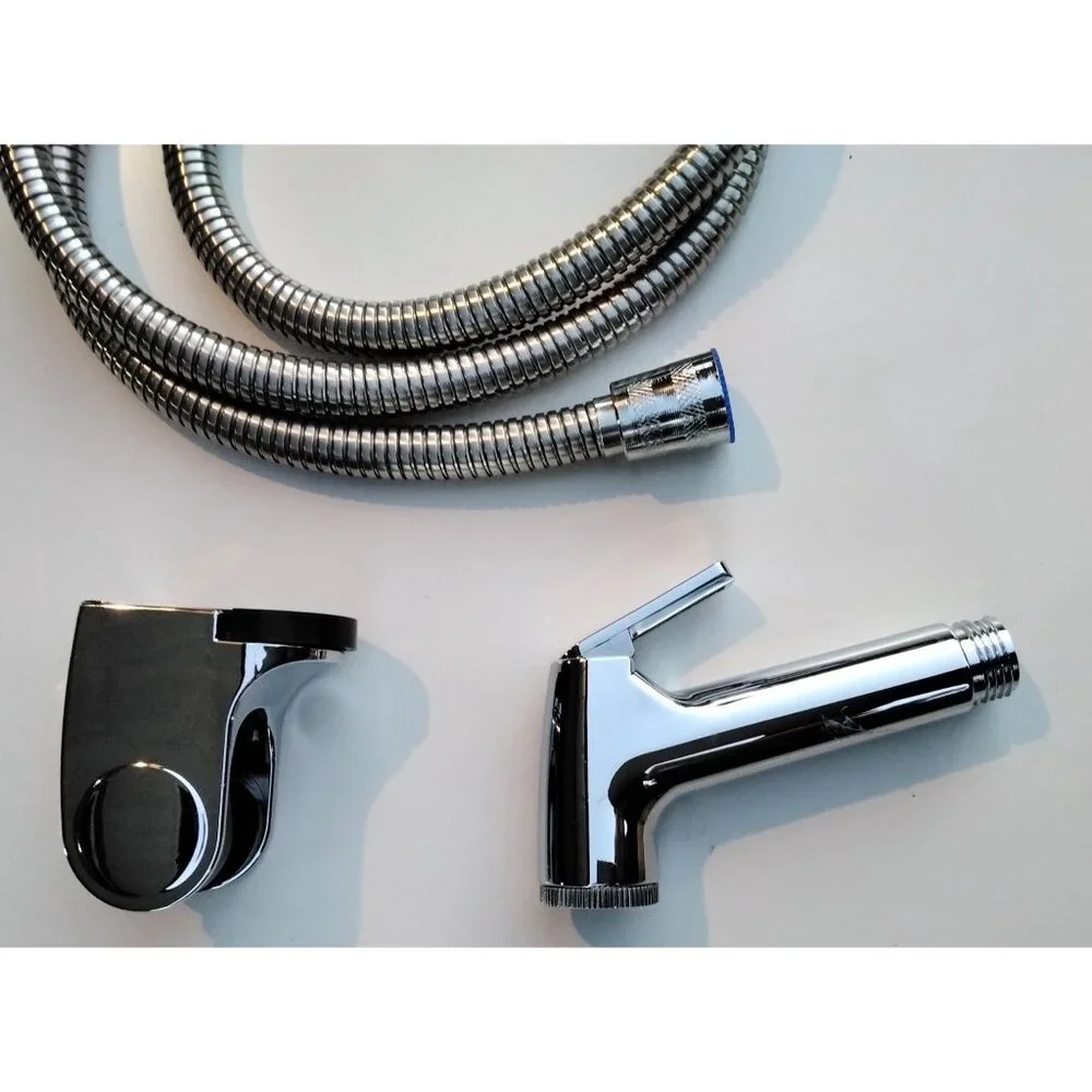 Stainless Steel Handheld Bidet Sprayer Kit With Hose & Wall Mount